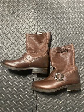 Frye Jenna Engineer Boot Women's Size 8 Cognac Brown